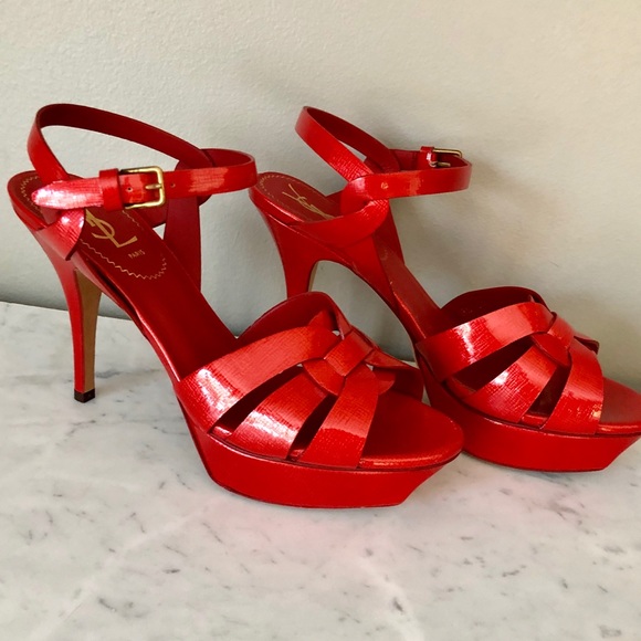 YVES SAINT LAURENT Tribute Platform Sandals - Picture 3 of 5